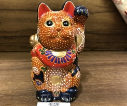 0119gzc24-招財貓- 4寸招財貓（橙）盛（C24）