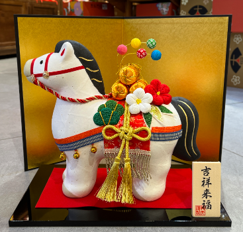 0119gzc28-招財貓-和紙瑞彩祥馬納福（屏風）（C28）