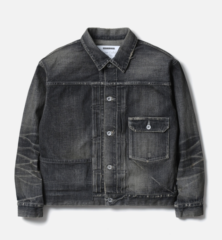 [現貨] NEIGHBORHOOD FW25 SAVAGE DENIM TYPE-1 JACKET | BLACK