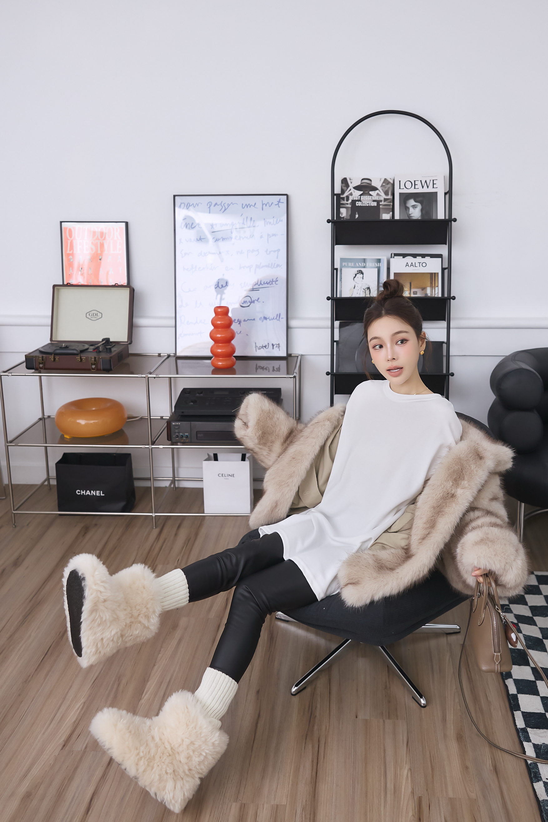 （現貨）奶杏色毛毛靴 GP77 #king清單