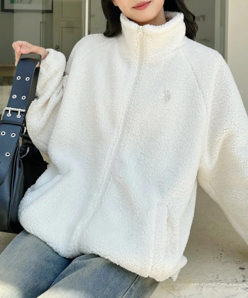 【現貨】U.S. POLO ASSN. X Ada. 立領 羊羔毛外套 拉鍊外套 抓絨