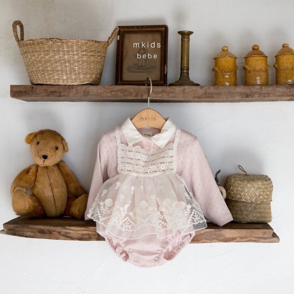 正韓春Mkids 嫩嬰蕾絲搭配背心