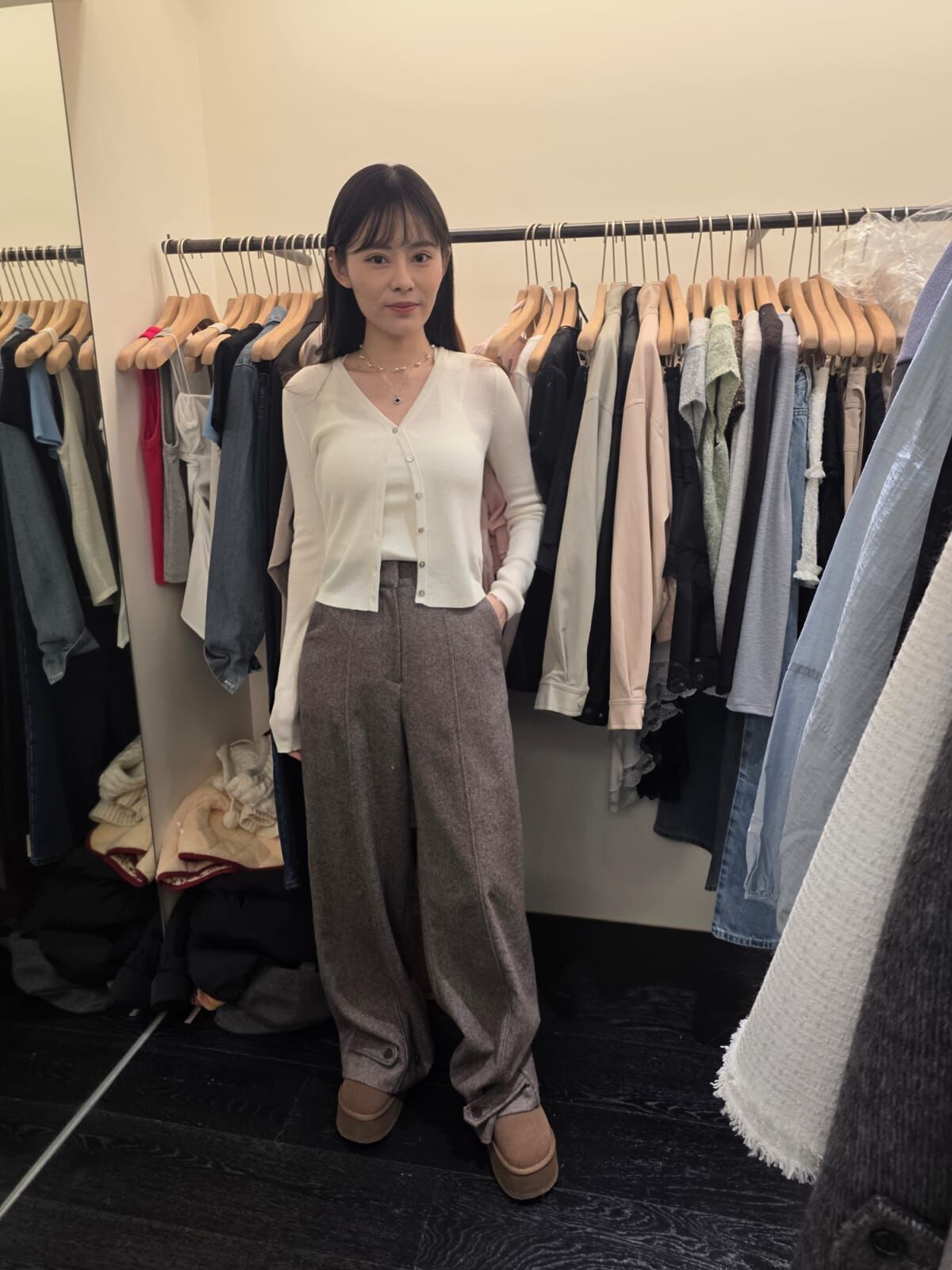 OB5402 後橡筋褲腳鈕扣休閒褲 *特價* (優惠碼同充值購物金不適用)