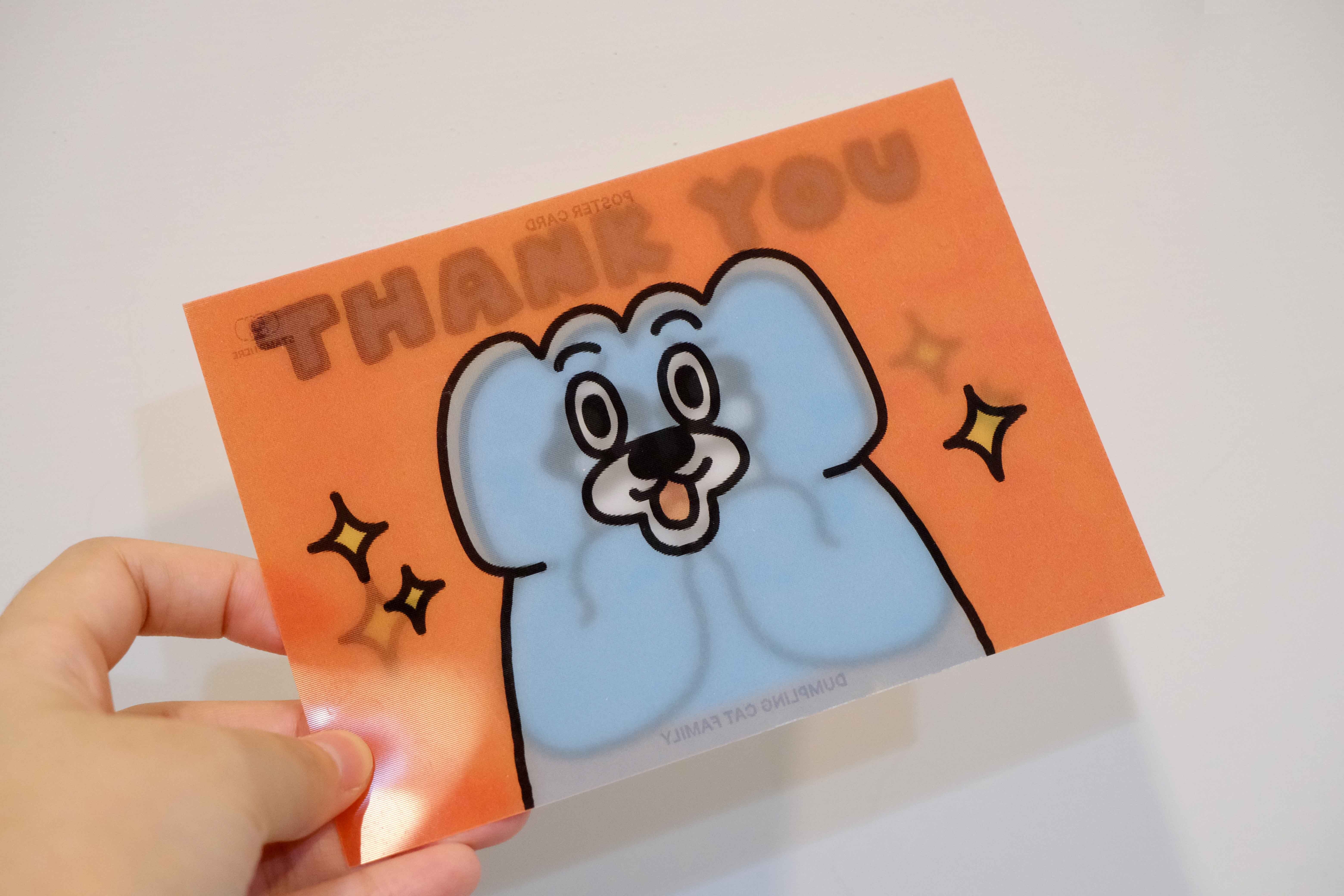 THANK YOU雙變明信片