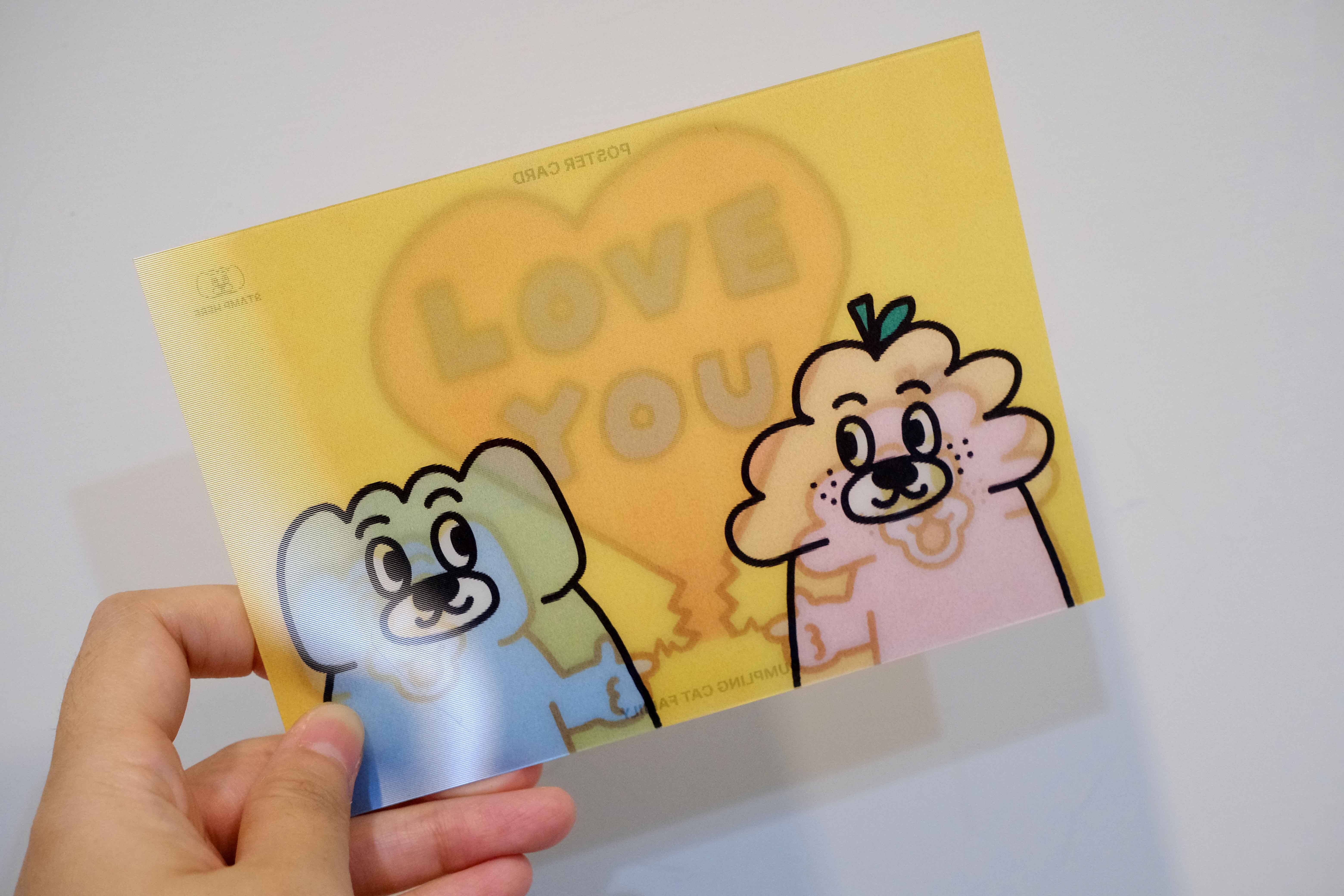 LOVE YOU雙變明信片