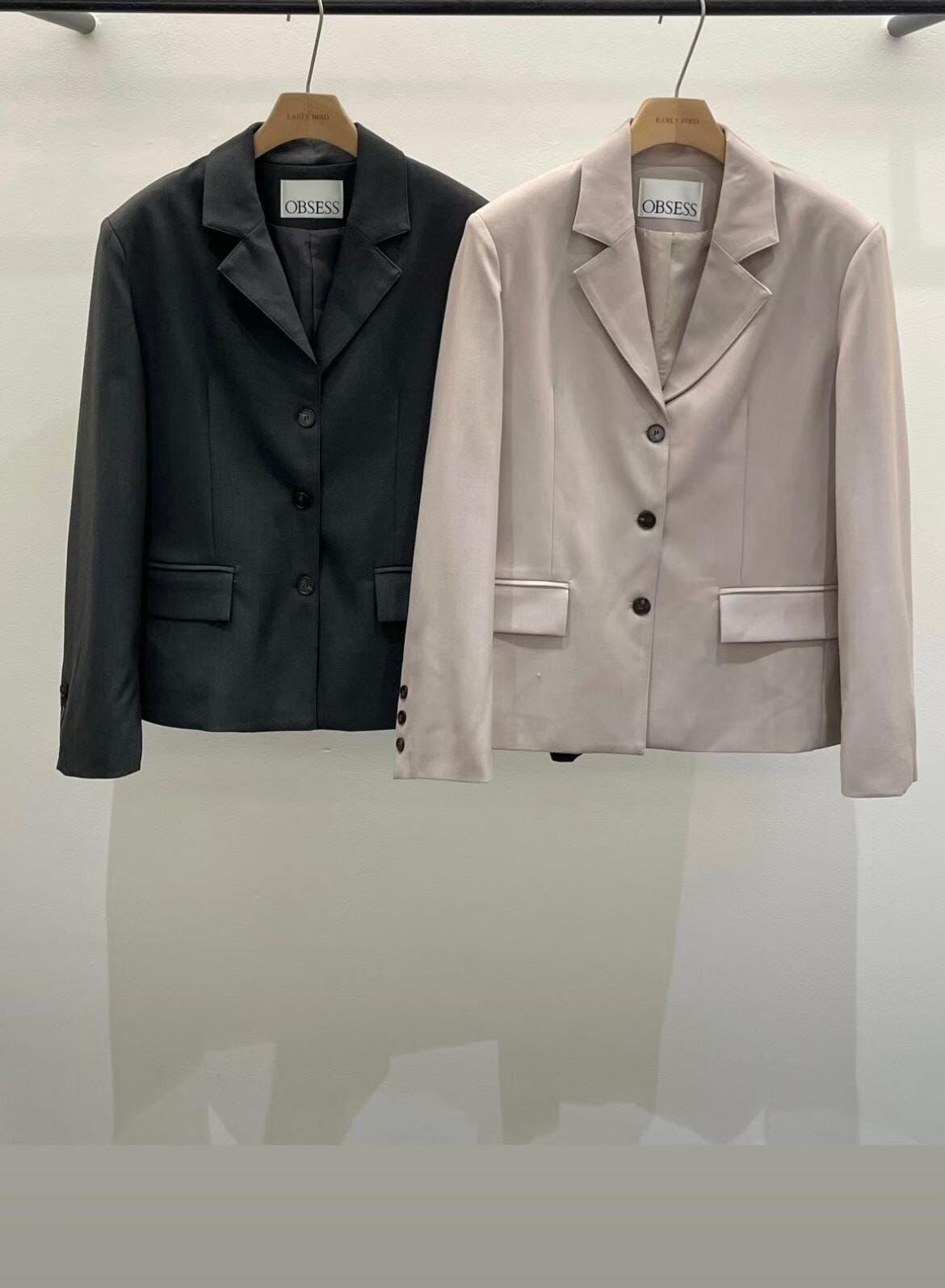 OB5406 四季款西裝開V西裝外套 *特價* (優惠碼同充值購物金不適用)