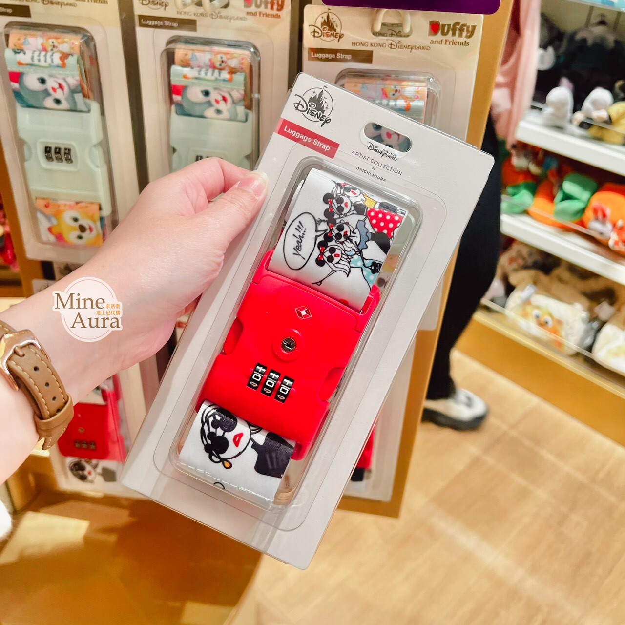 Daichi Miura 設計師系列 圖案 密碼鎖 行李束帶 -香港迪士尼樂園