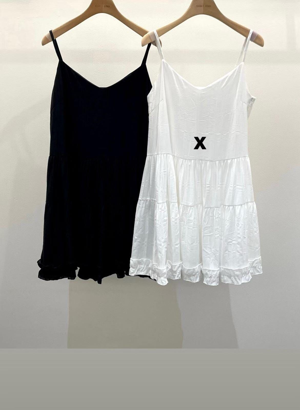 OB5408 V領吊帶蛋糕連身裙 *特價* (優惠碼同充值購物金不適用)