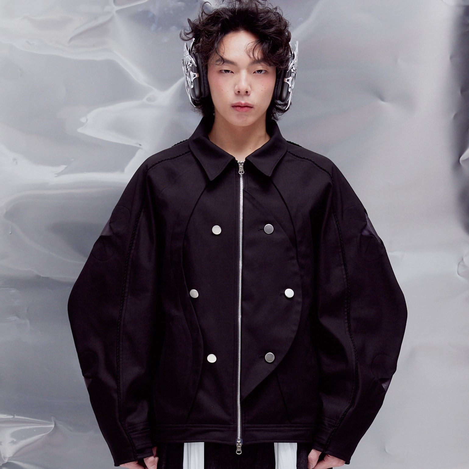 NEISH｜Tailored Raglan Jacket (Faded Black)