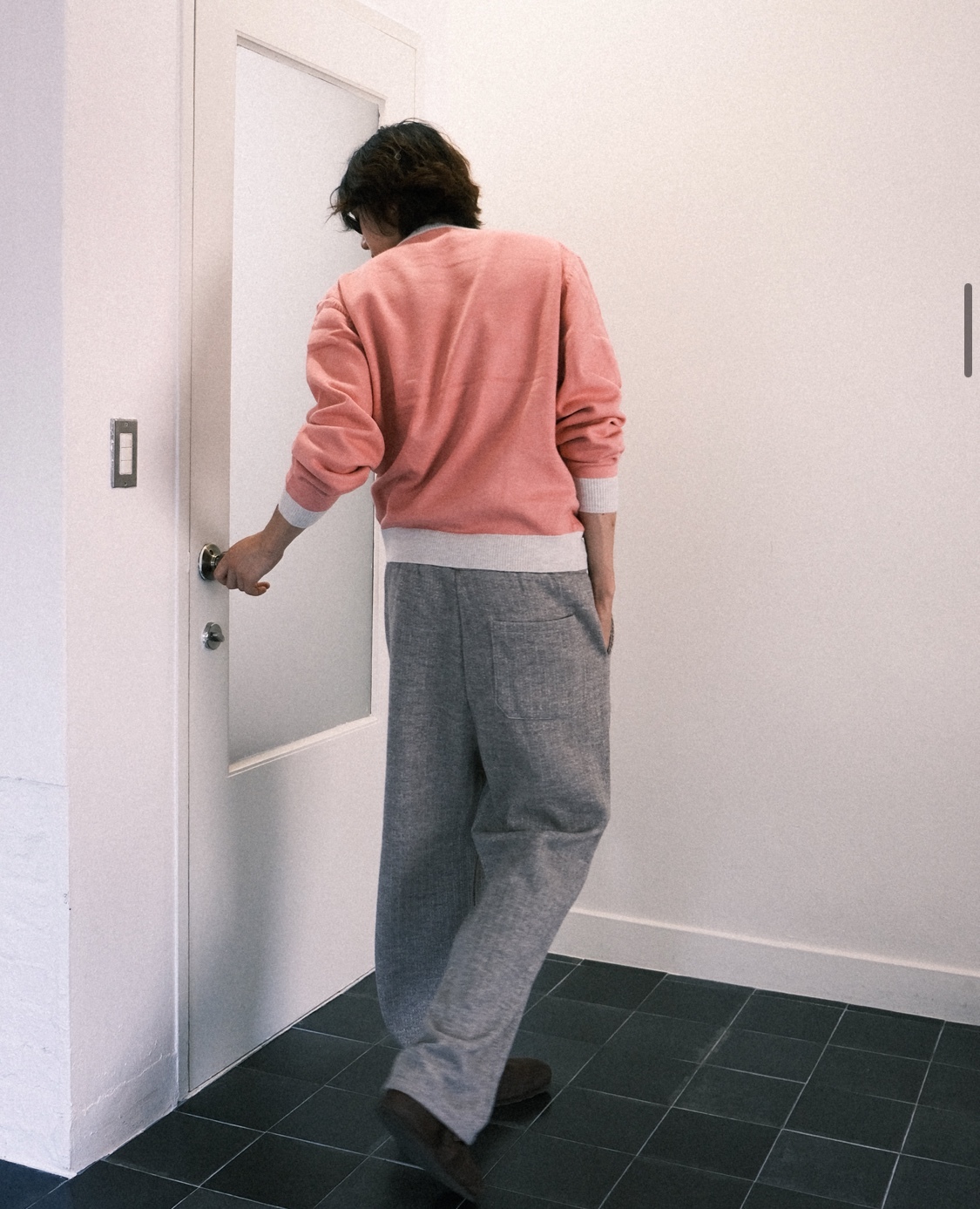 韓系百搭針織寬褲