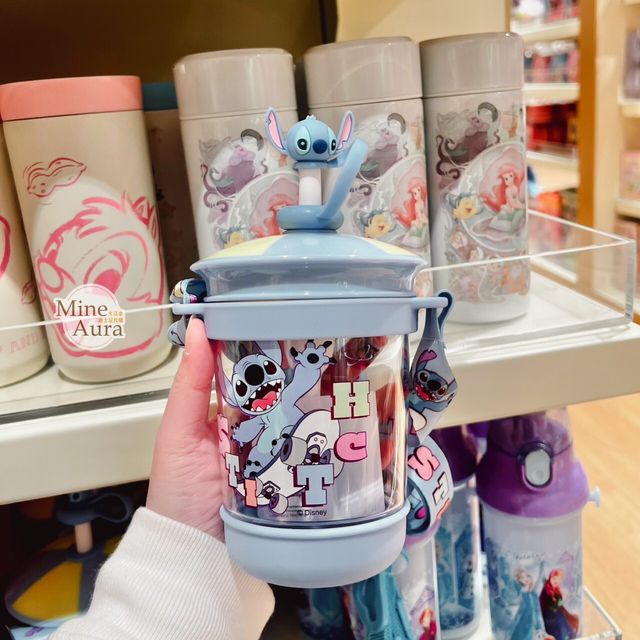 史迪奇 Stitch 立體公仔 造型 斜背 吸管 水壺 星際寶貝 Lilo & Stitch -香港迪士尼樂園