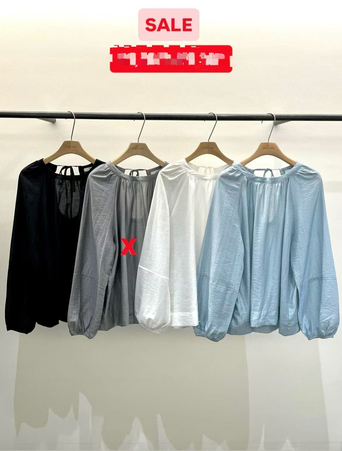 OB4601 後露背雪紡紗上衣 *特價* (優惠碼同充值購物金不適用)