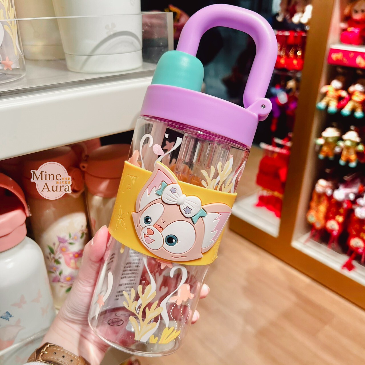 玲娜貝兒 Lina bell 奧樂米拉 海龜 OluMel 圖案 提把造型 水壺 -香港迪士尼樂園