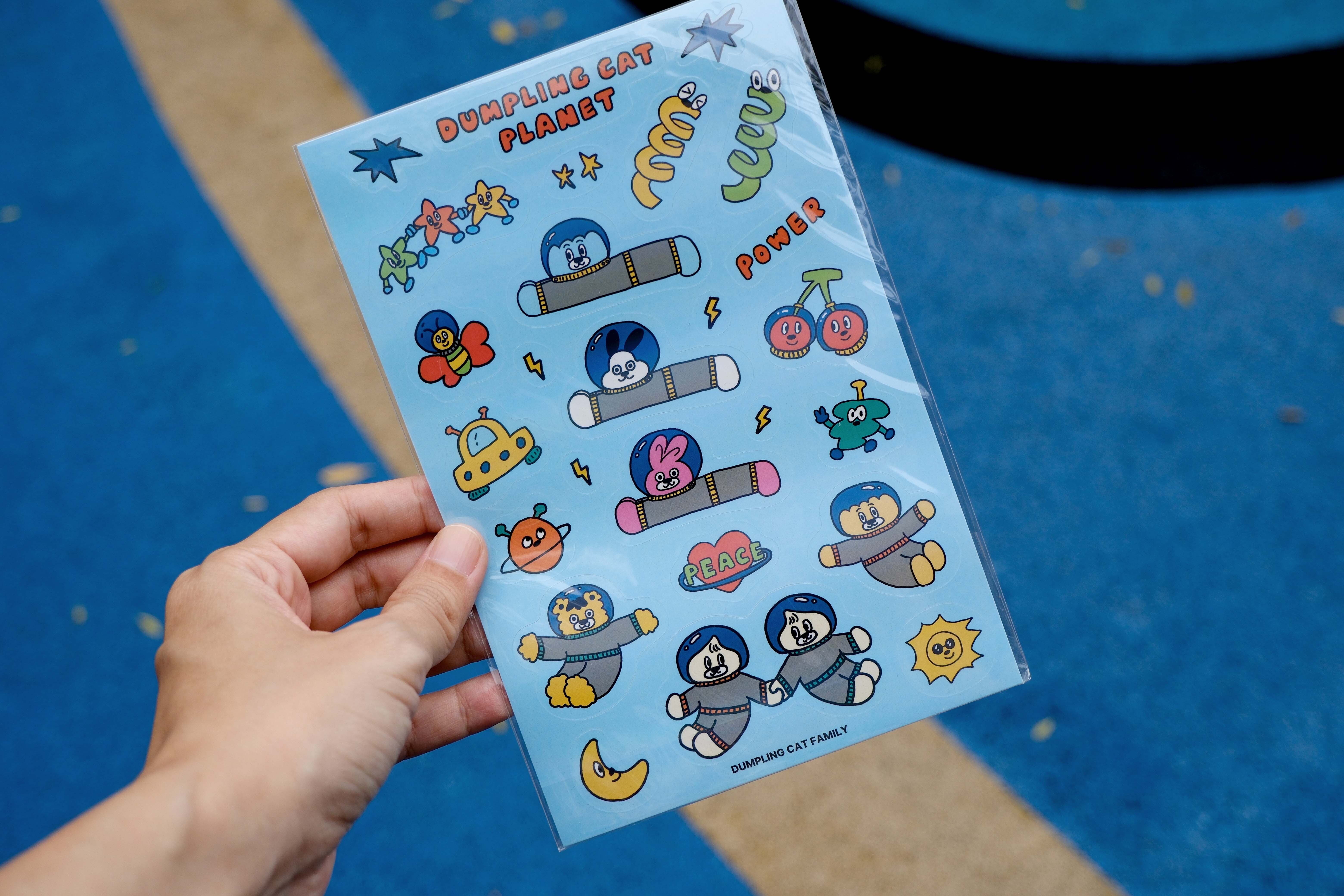 太空餃貓閃閃貼紙