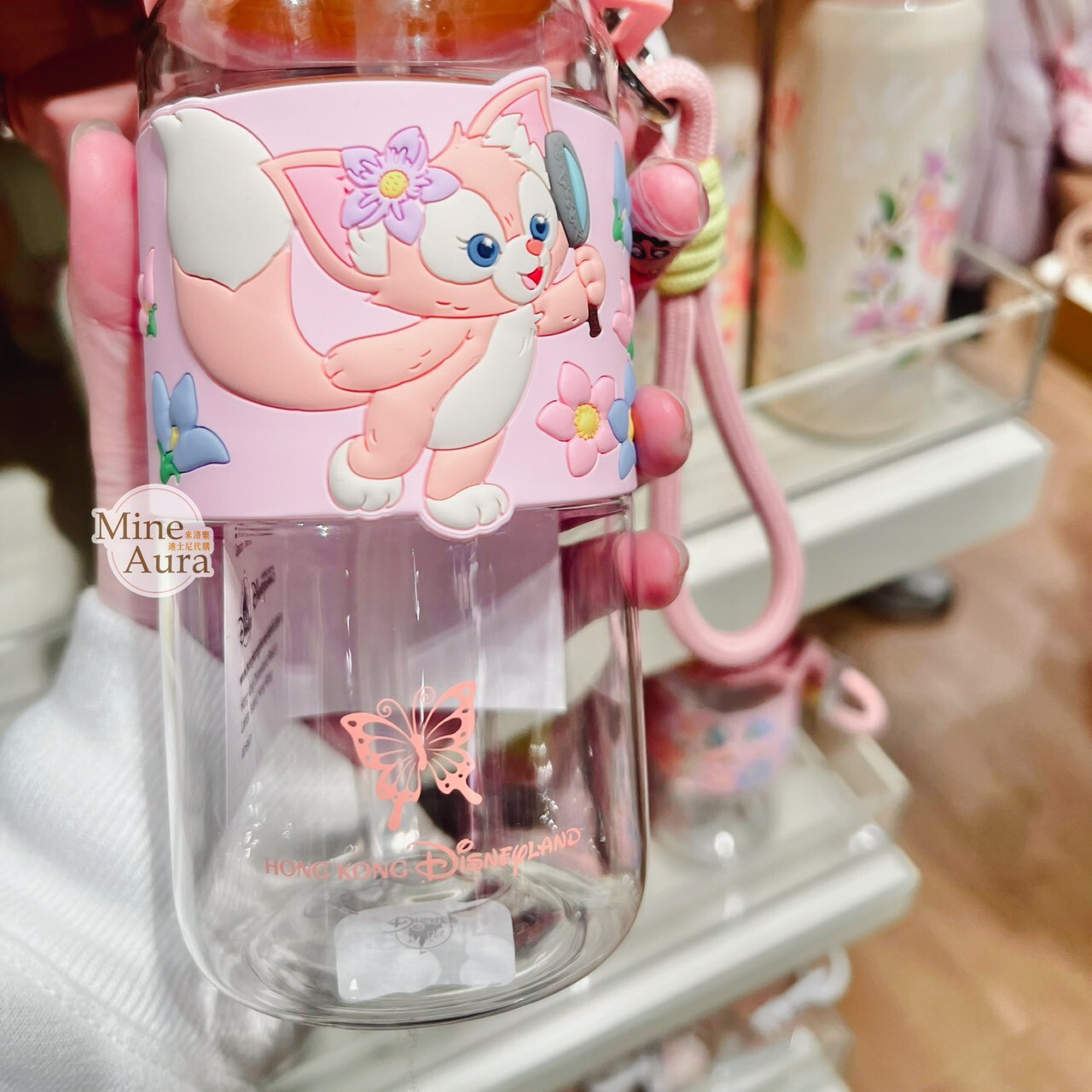 玲娜貝兒 Lina bell 看放大鏡 圖案 兩用 吸管 水壺 -香港迪士尼樂園