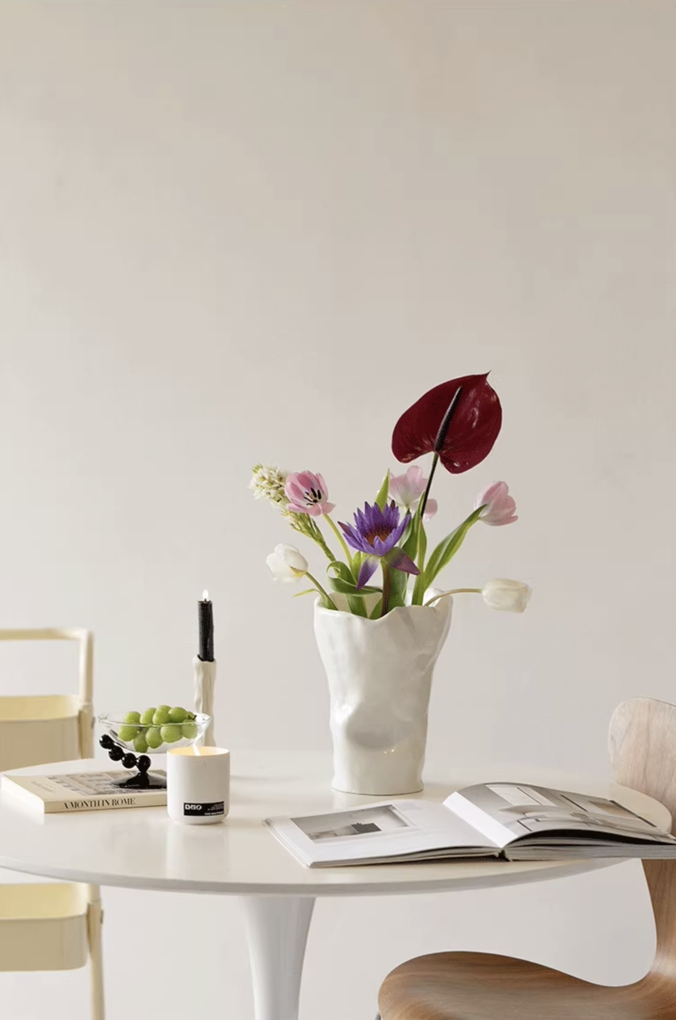 不規則紙揉造型擺件花瓶 / 2色