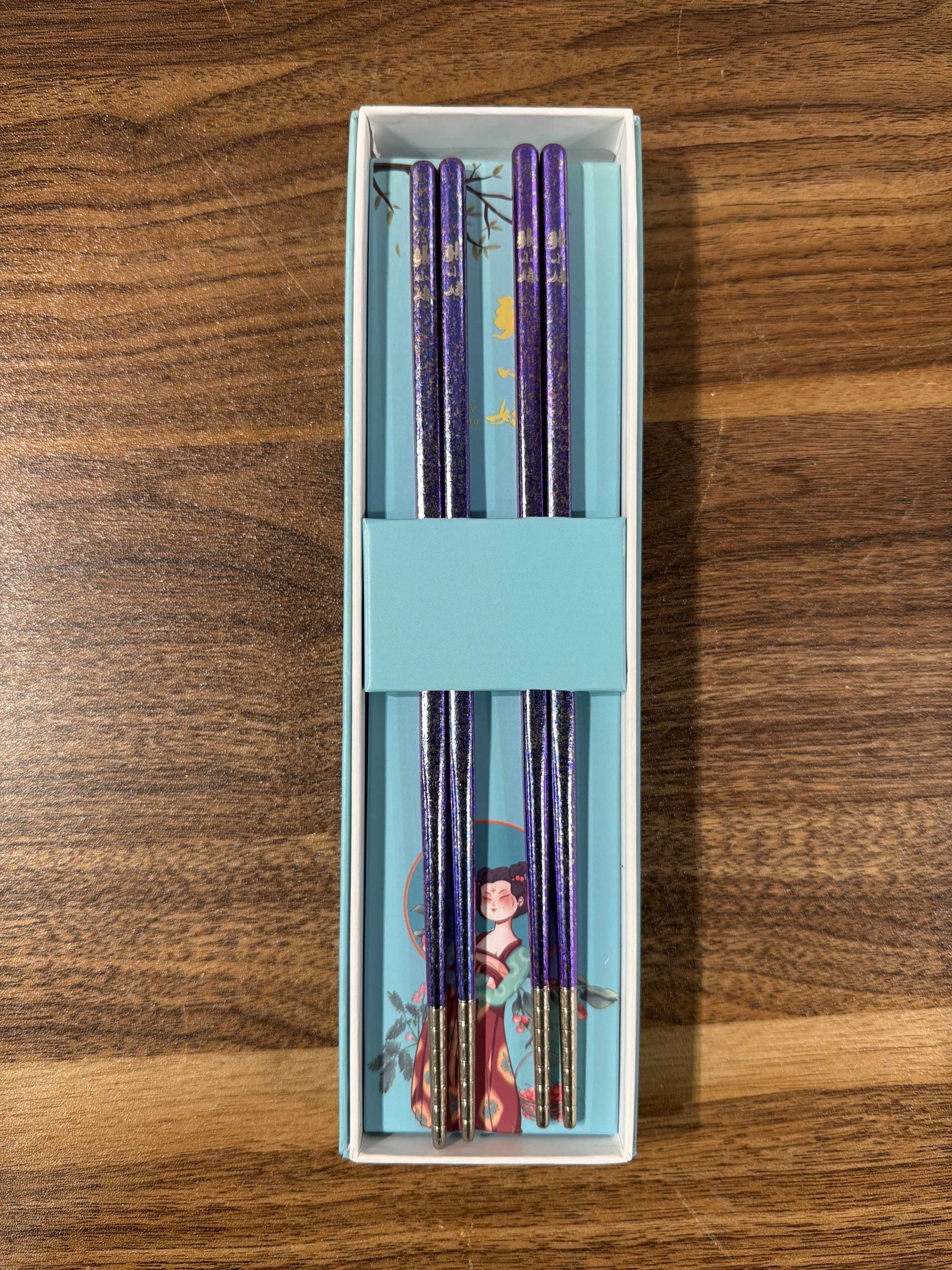 MX28 張小妹純鈦匠心筷子 (兩對)(LZ-2502) **紫色**