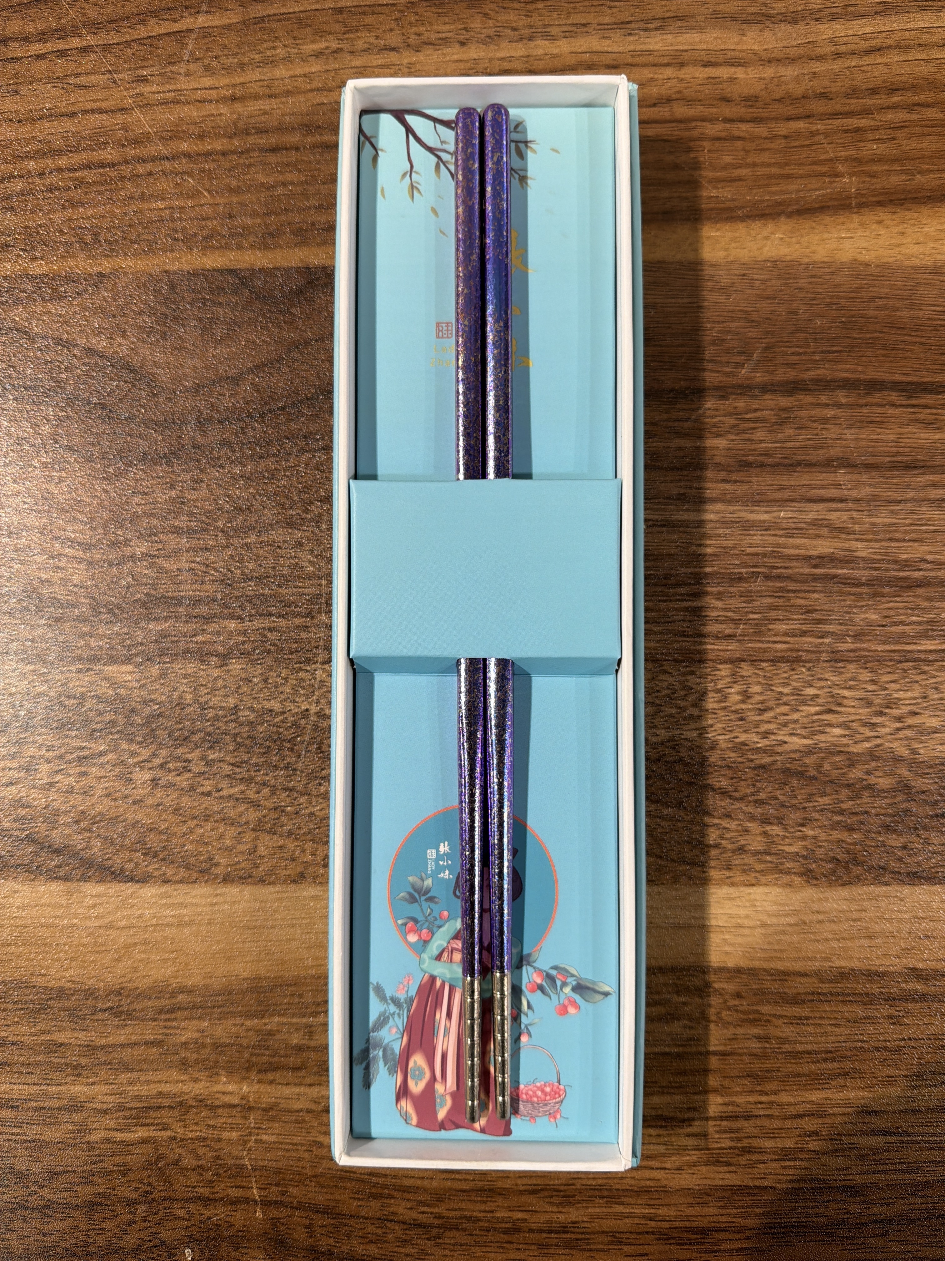 MX27 張小妹純鈦匠心筷子 (一對)(LZ-2501) **紫色**