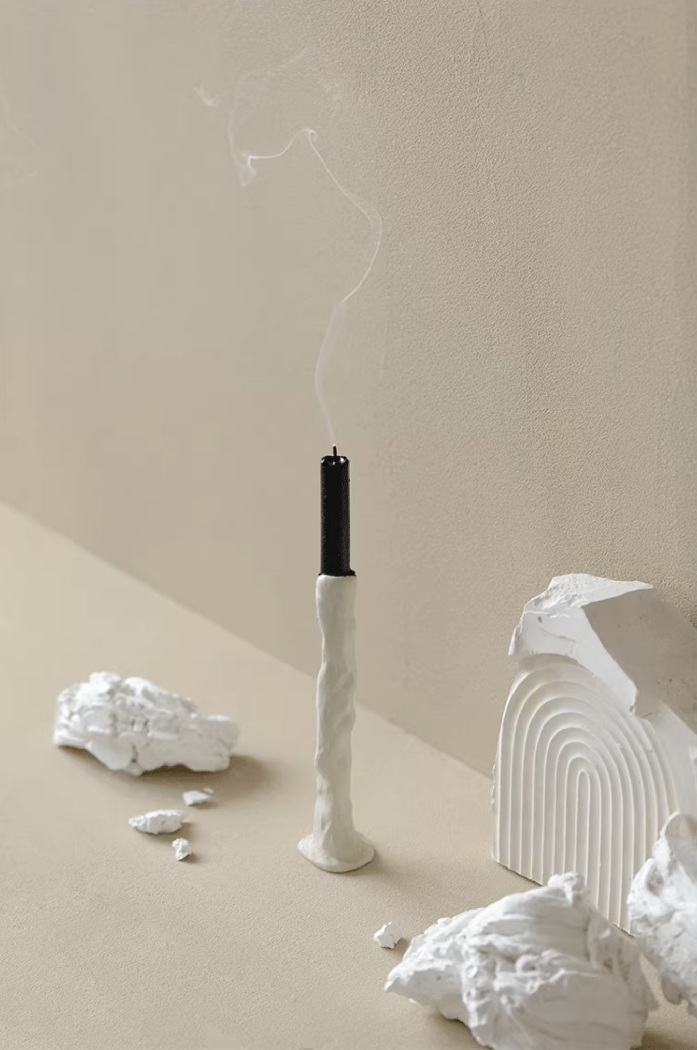 文藝感紙揉造型擺件燭台 / 2色