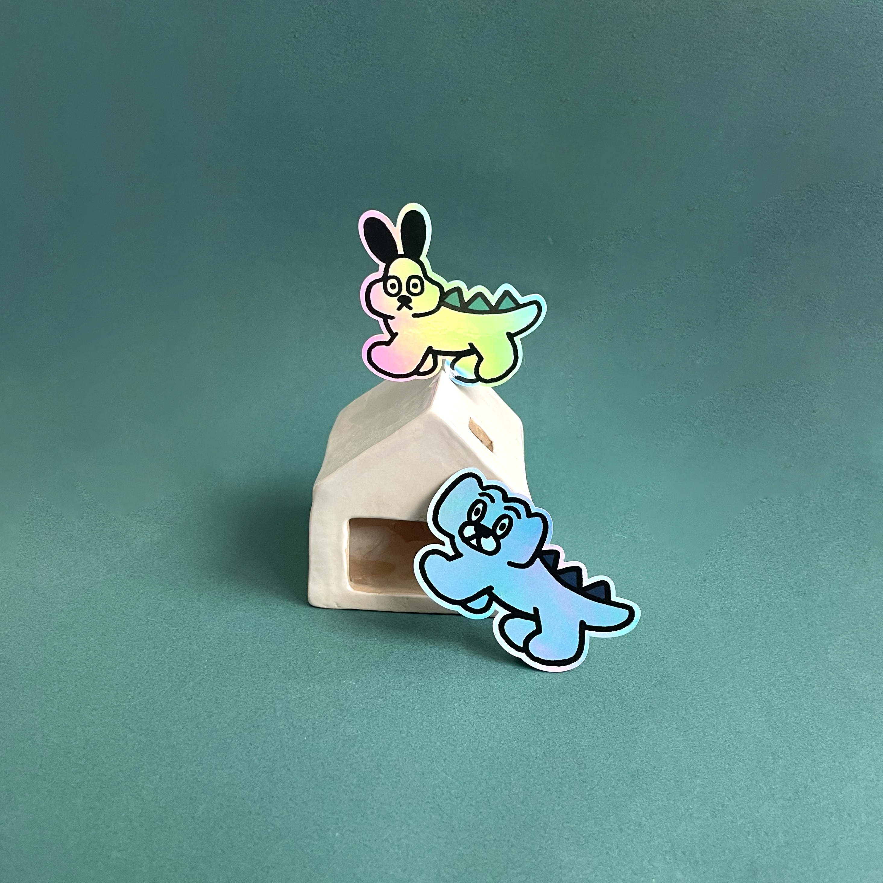 餃龍一家閃閃貼紙組6入