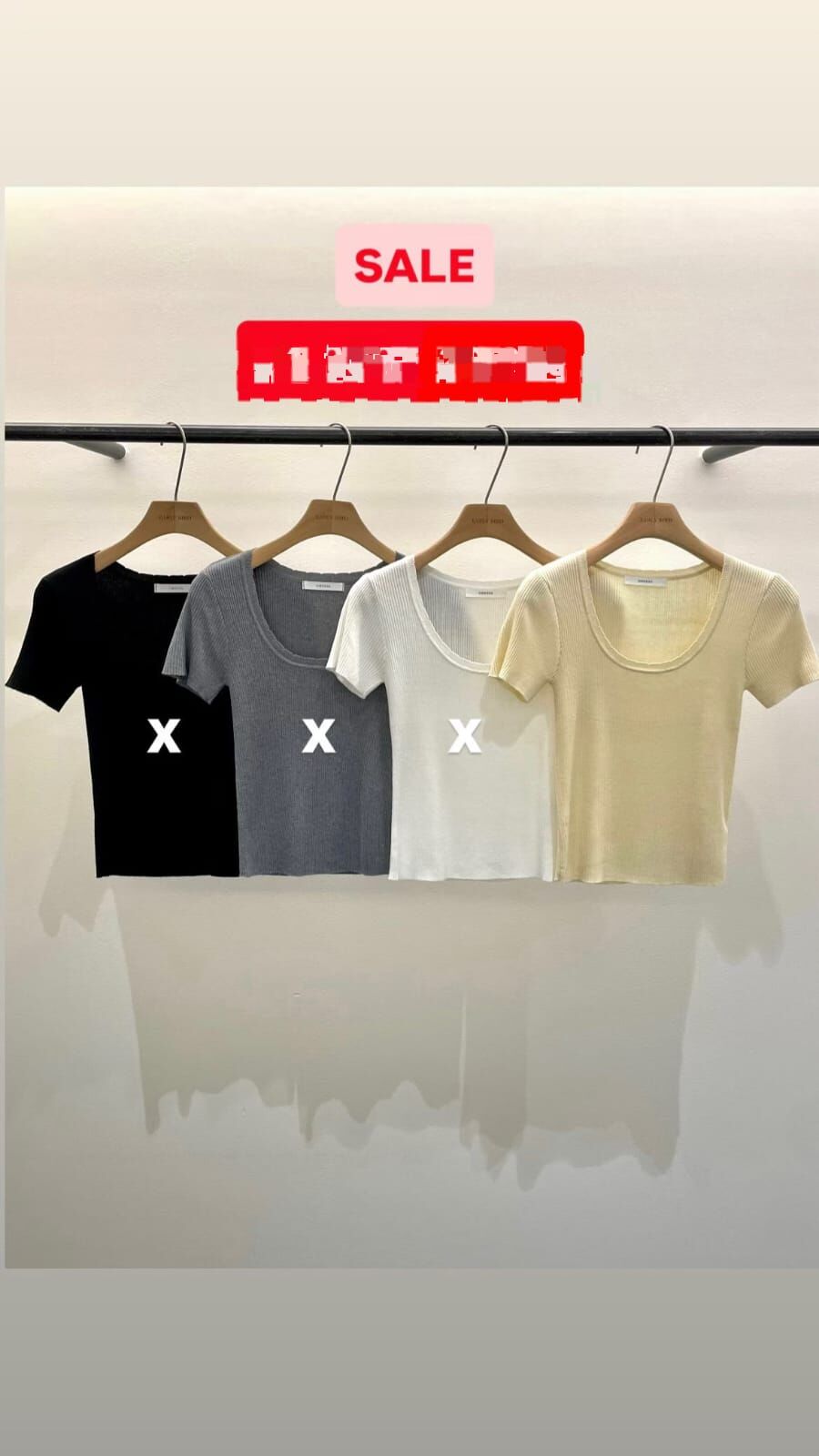 OB5415 U領坑紋貼身上衣 *特價* (優惠碼同充值購物金不適用)