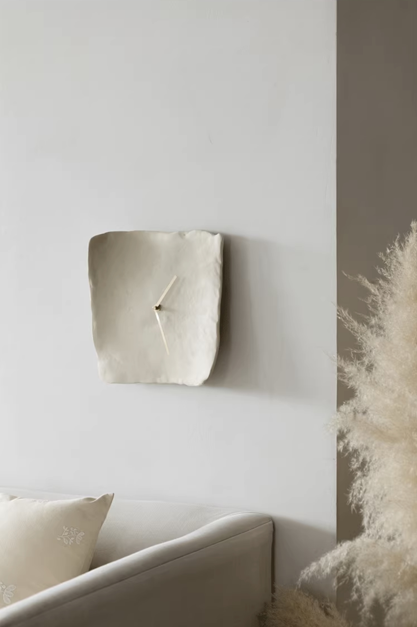 雲朵白紙張造型擺件掛鐘時鐘 / 2色