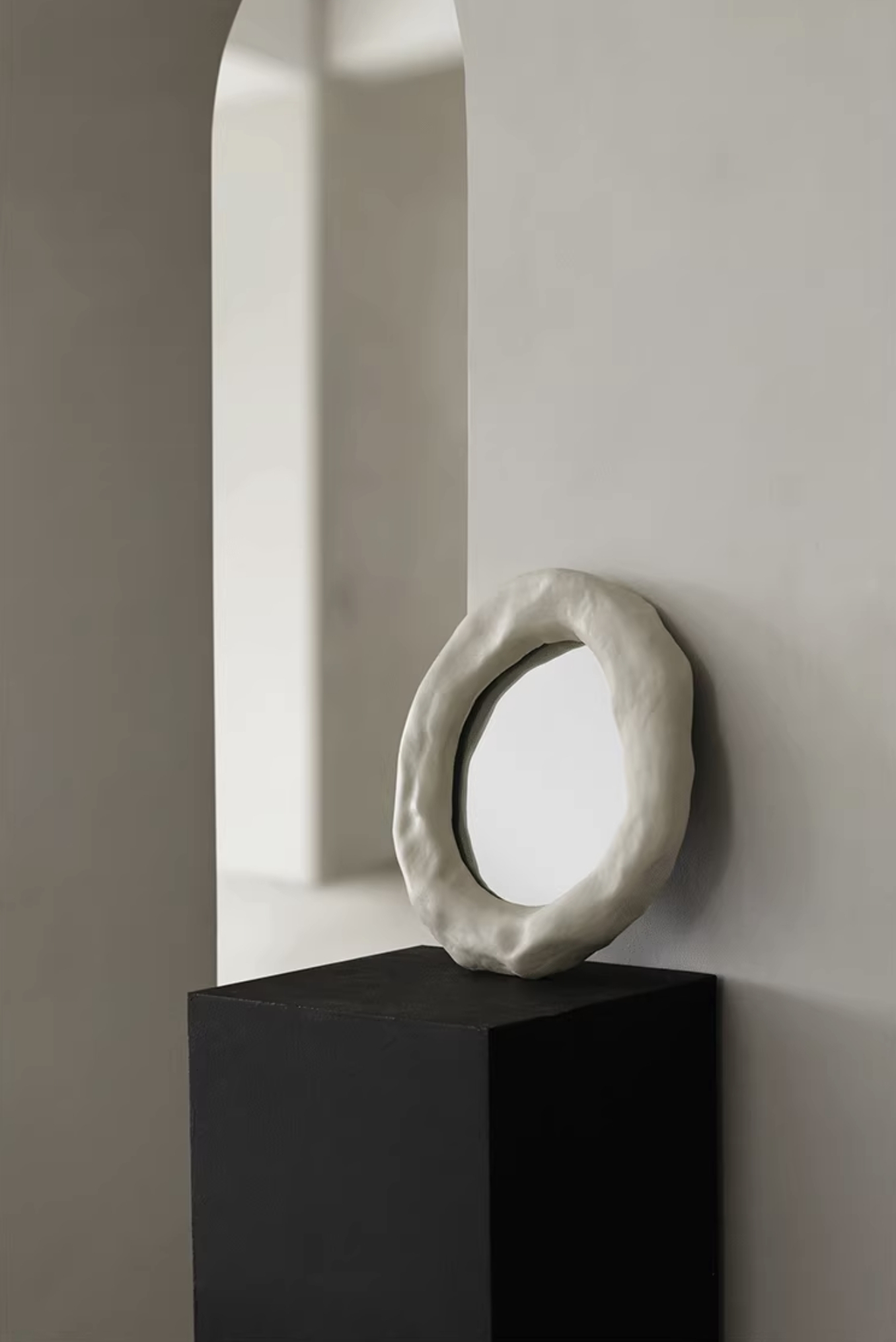 ins風雲朵白不規則滾邊立鏡擺件