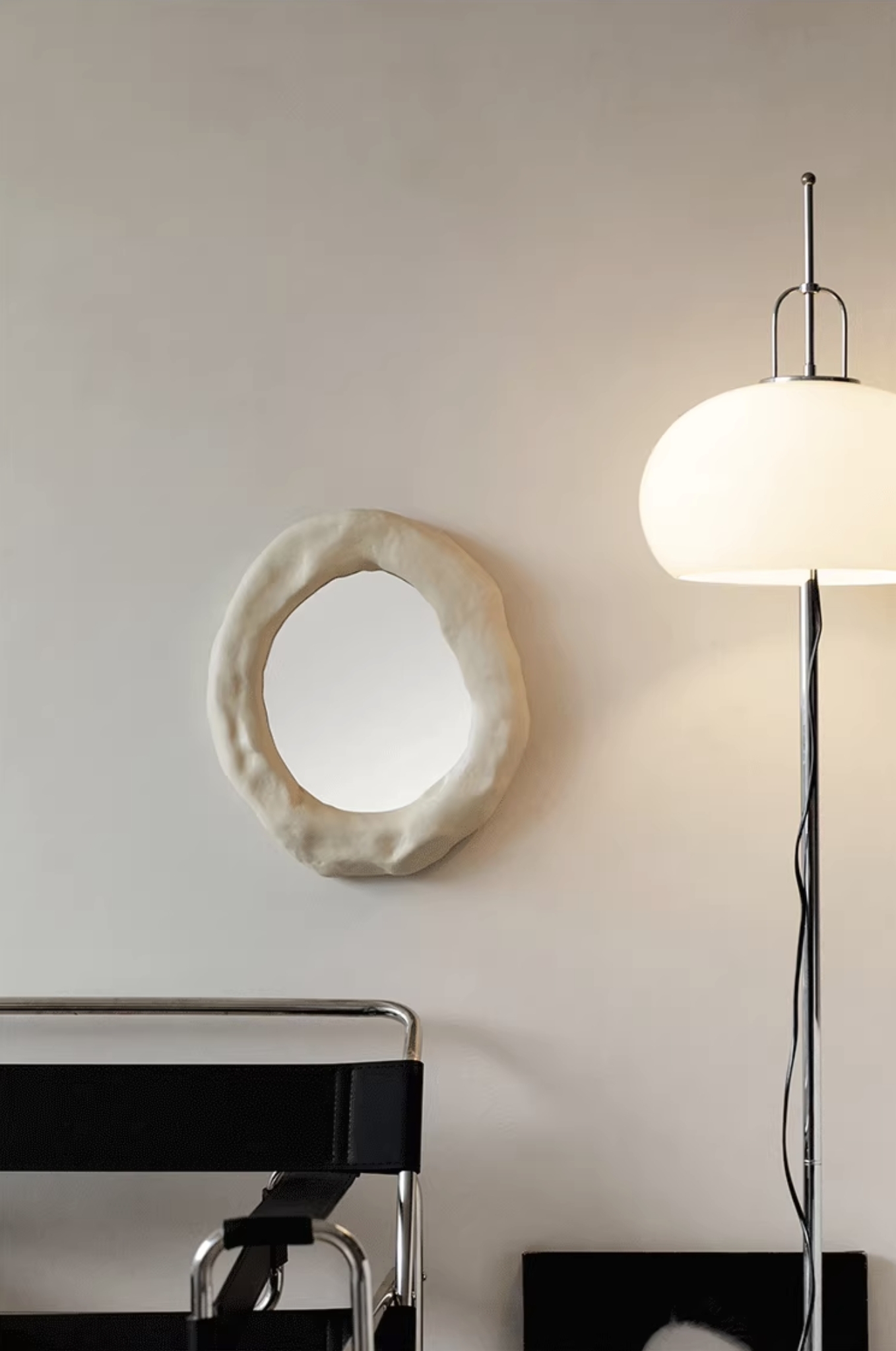 ins風雲朵白不規則滾邊立鏡擺件