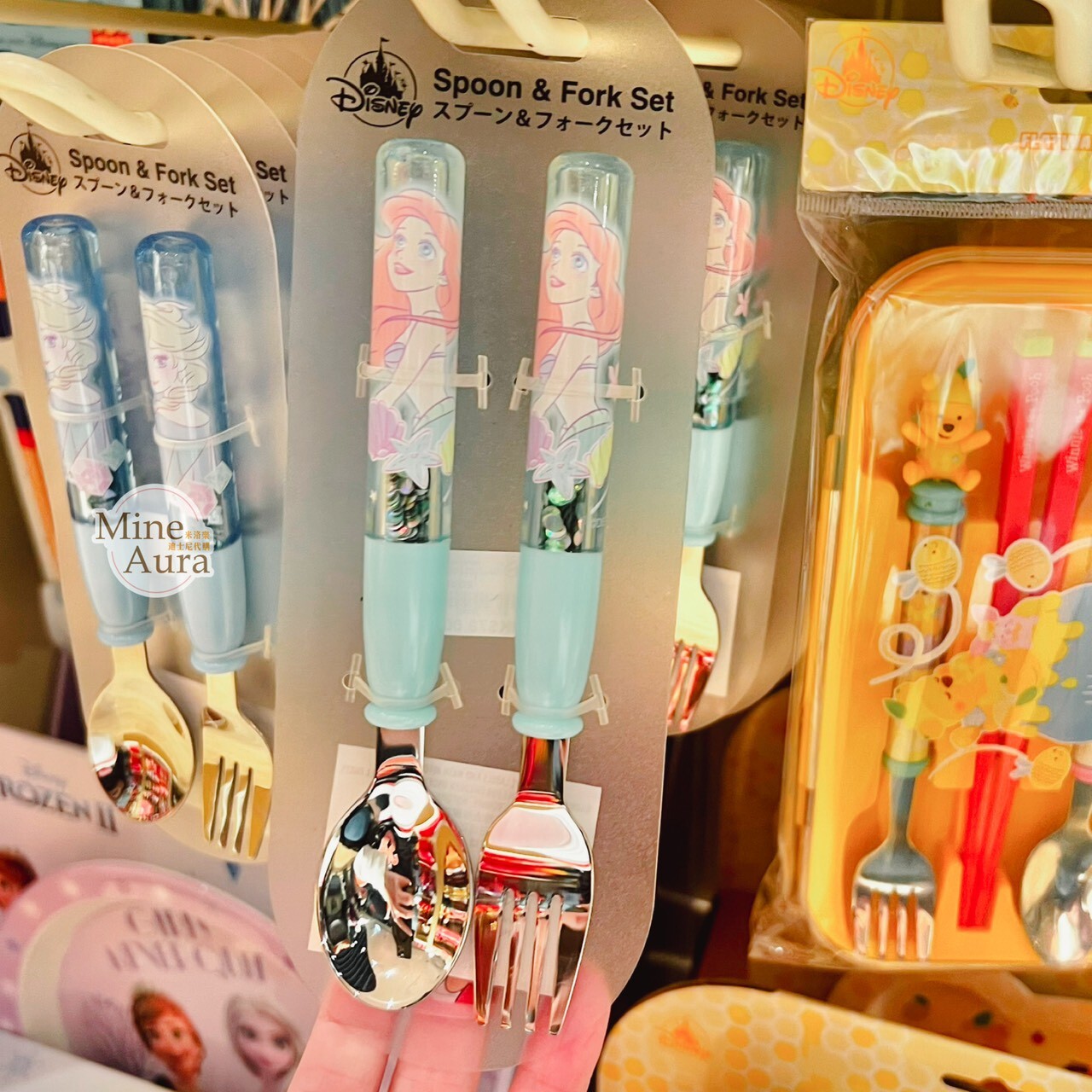 愛麗絲 Alice 圖案 湯匙+叉子 2入組 餐具組 小美人魚 The Little Mermaid -香港迪士尼樂園