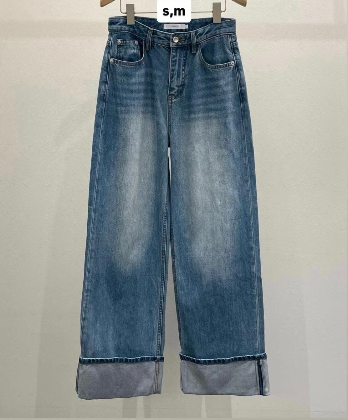 OB5417 貓鬚長版高腰牛仔褲 *特價* (優惠碼同充值購物金不適用)