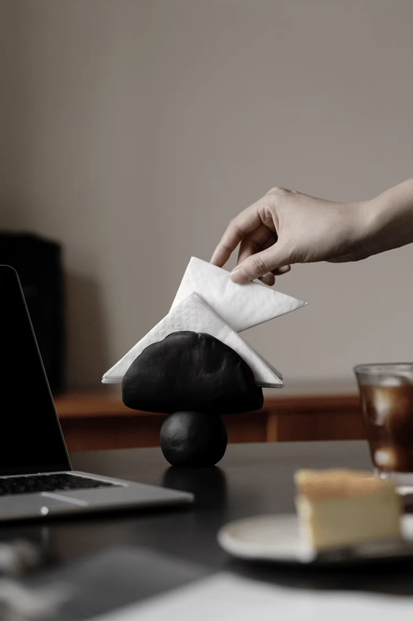 可愛香菇造型紙揉感面紙架擺件 / 2色