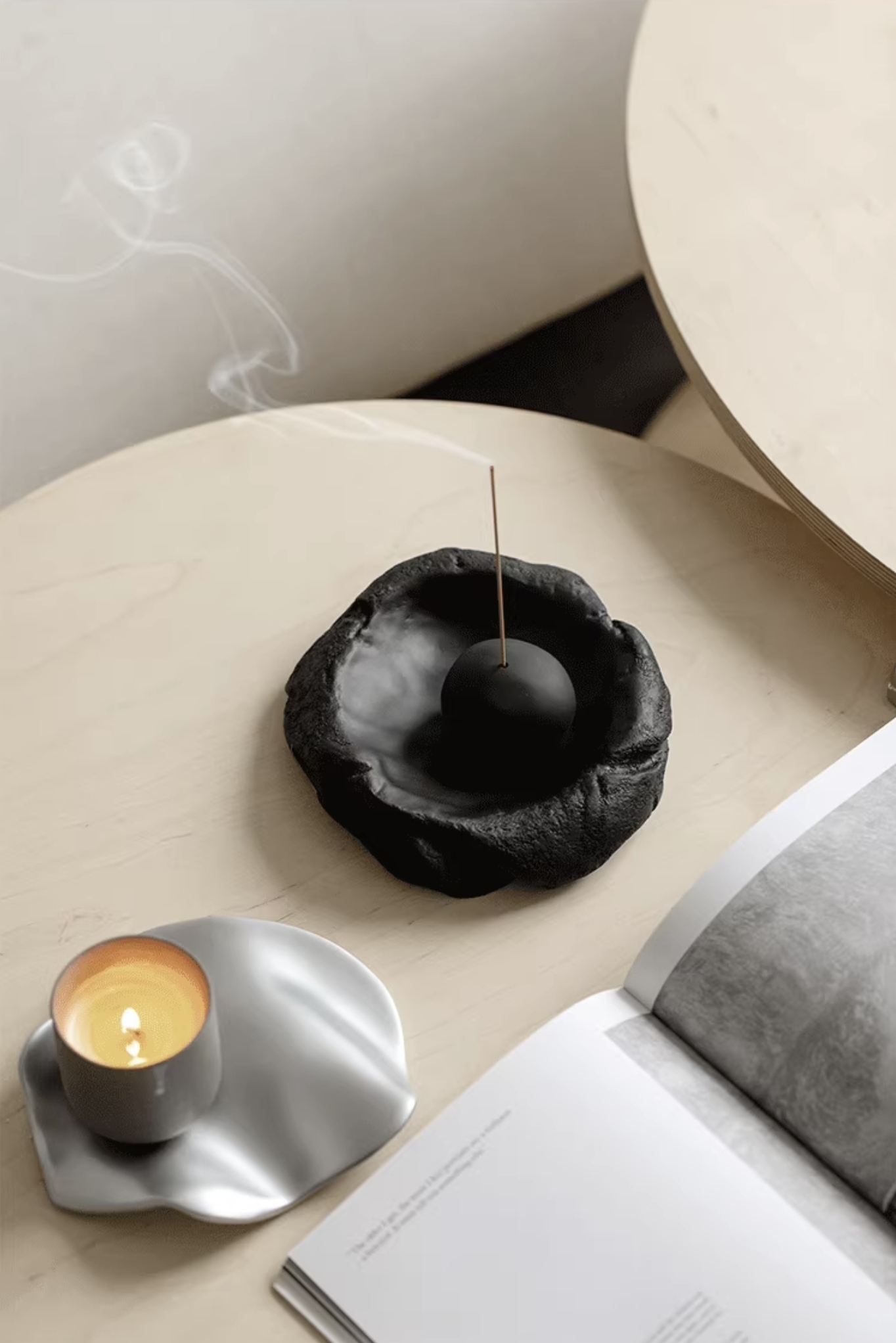 經典黑球型碗擺件線香座線香盤