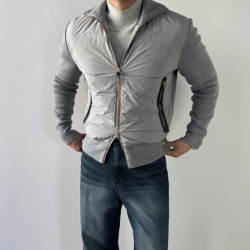 (韓國限時批發價優惠)羊毛50% 鴨絨100% 針織夾克