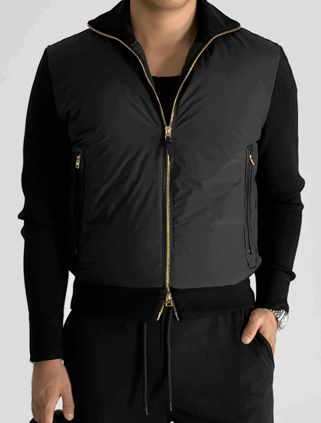 (韓國限時批發價優惠)羊毛50% 鴨絨100% 針織夾克