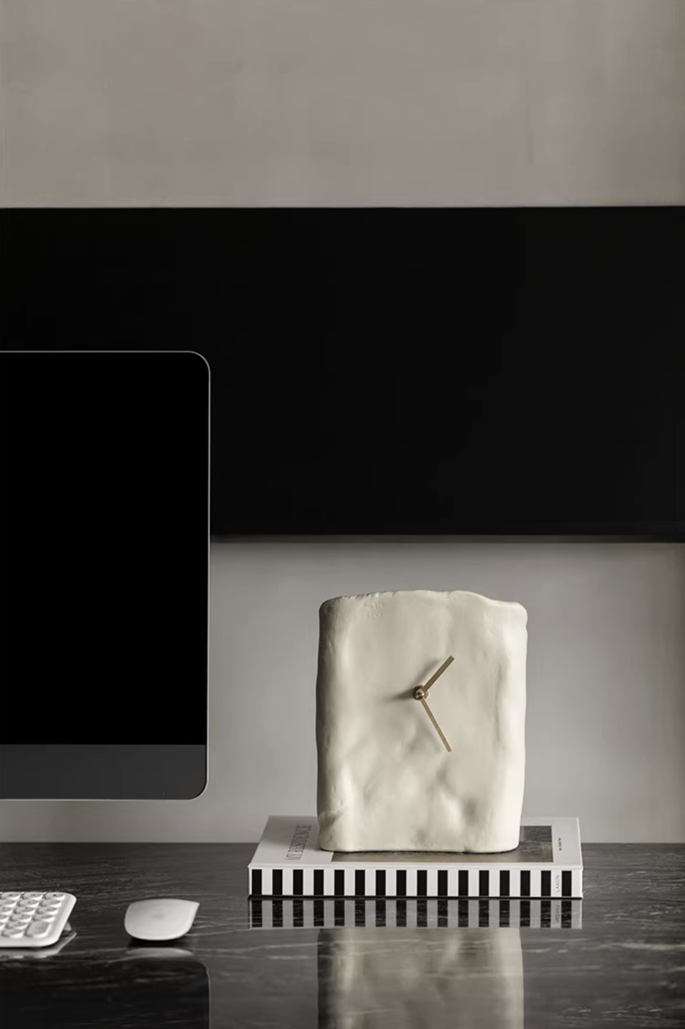 ins風不規則壓紋擺件掛鐘時鐘 / 2色