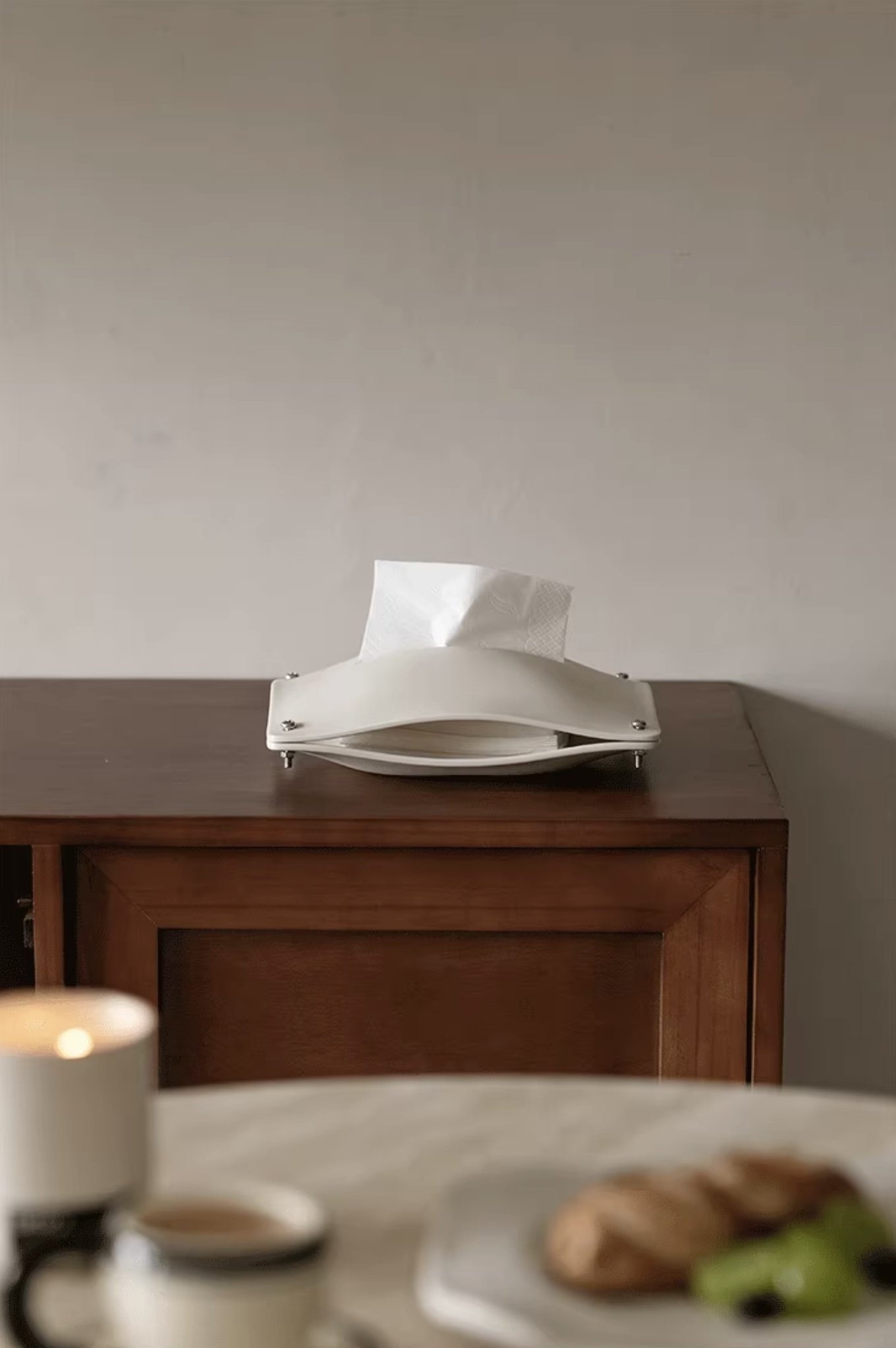 獨特感四壓釦造型擺件面紙盒 / 2色