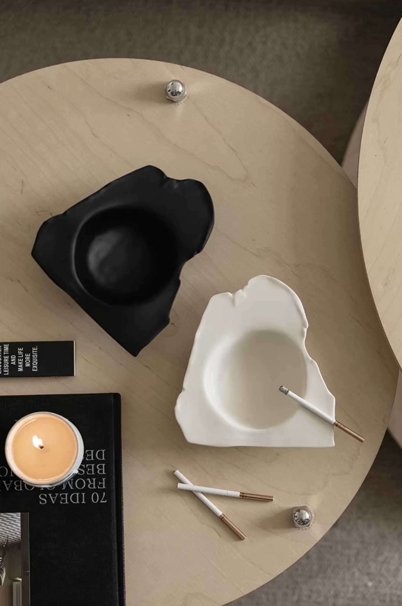 不規則紙揉造型擺件煙灰缸 / 2色