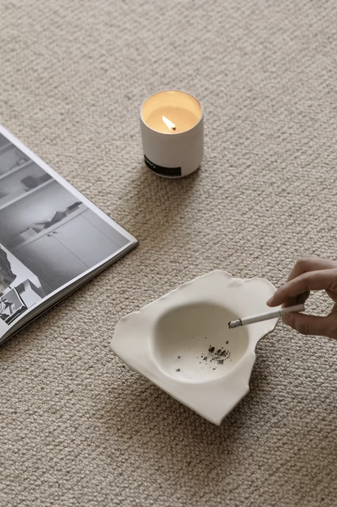 不規則紙揉造型擺件煙灰缸 / 2色