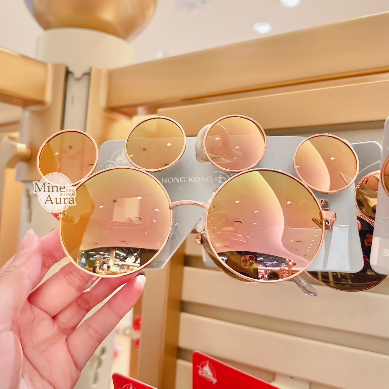 米奇 Mickey 立體耳朵 造型 漸層黃 太陽眼鏡 墨鏡 -香港迪士尼樂園