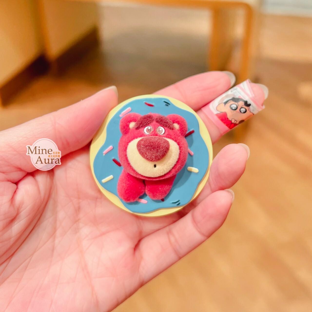 熊抱哥 Lotso 大頭 甜甜圈 造型 磁鐵 玩具總動員 Toy Story -香港迪士尼樂園