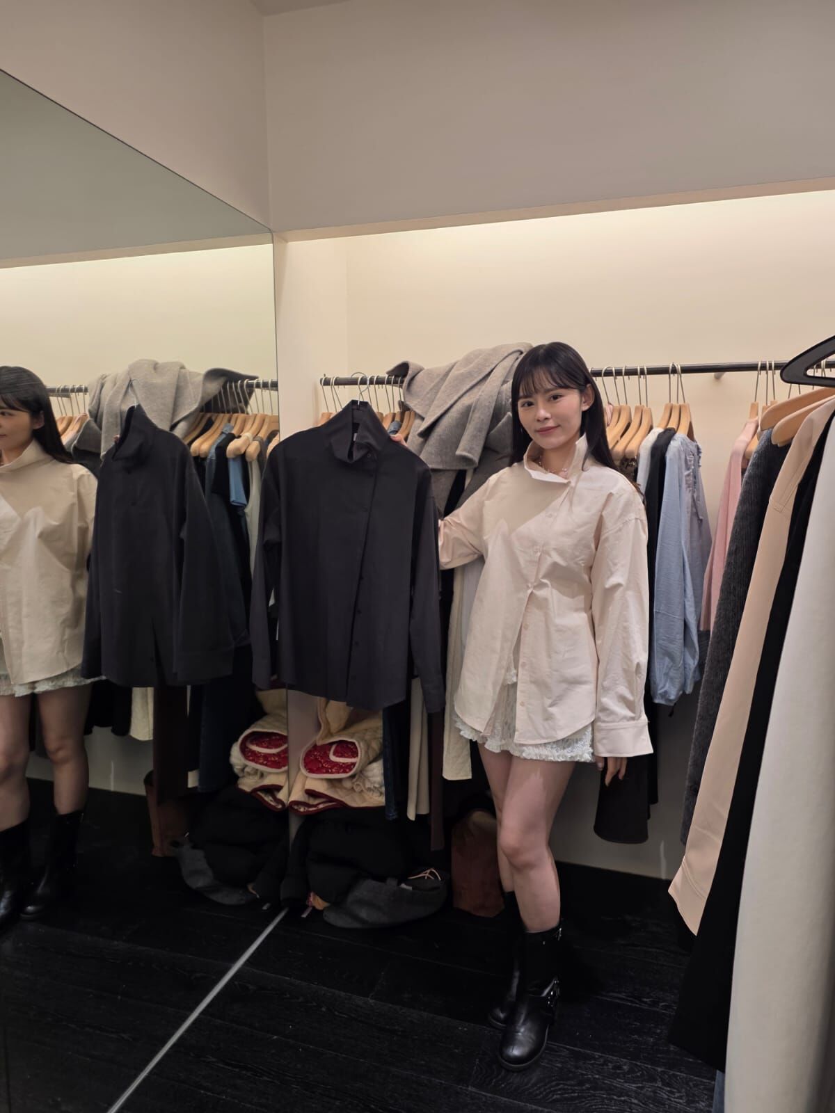 OB5424 斜排扣企領恤衫上衣 *特價* (優惠碼同充值購物金不適用)