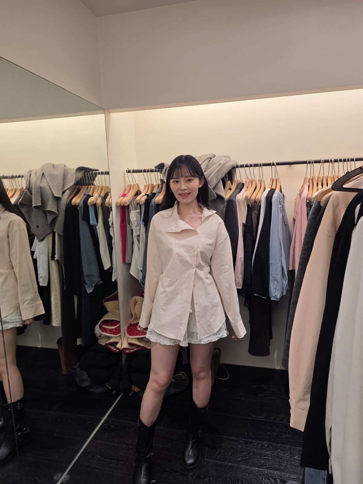 OB5424 斜排扣企領恤衫上衣 *特價* (優惠碼同充值購物金不適用)