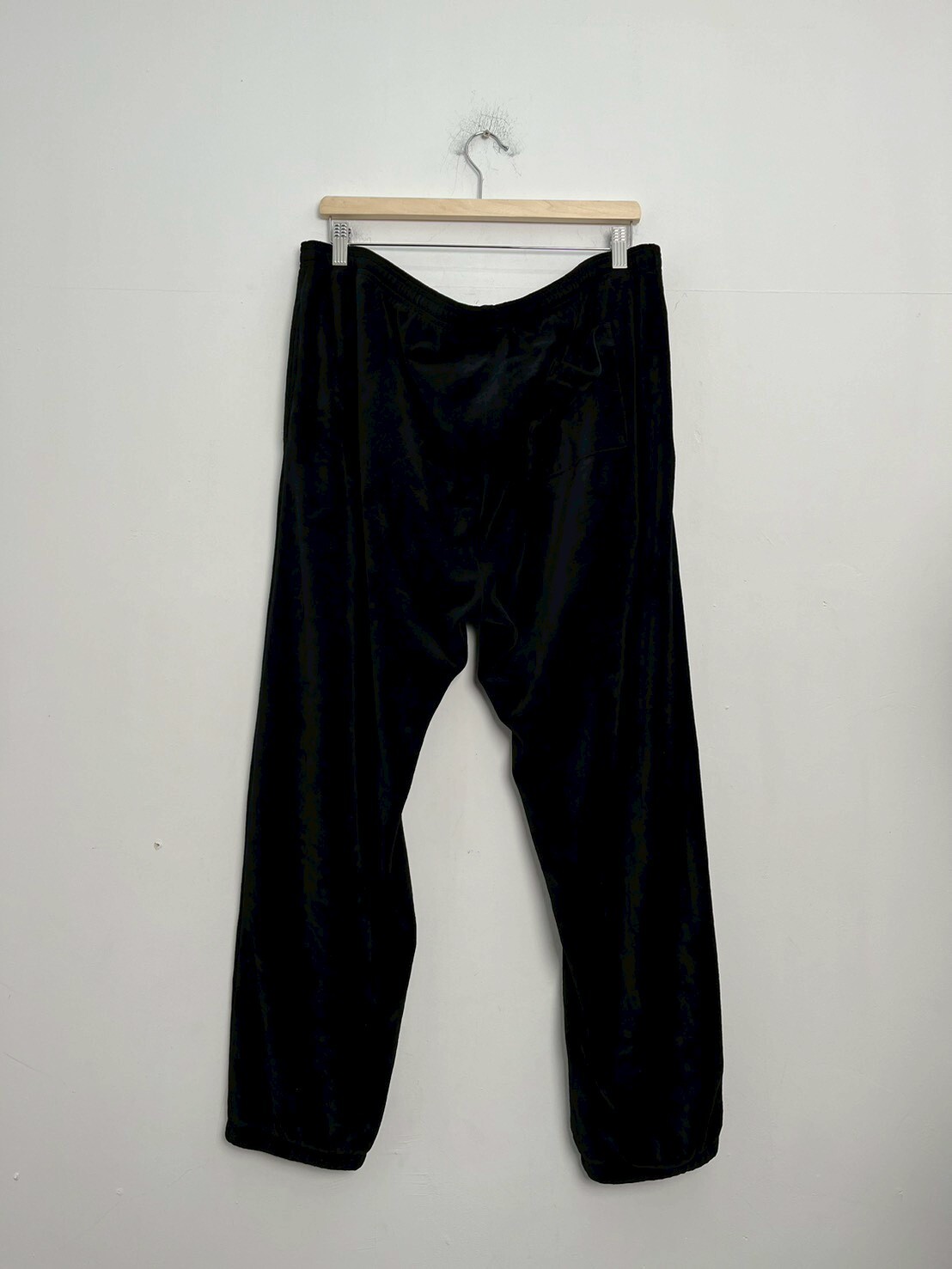 SUPREME X LACOSTE 17SS  VELOUR TRACK PANT BLACK SIZE XL