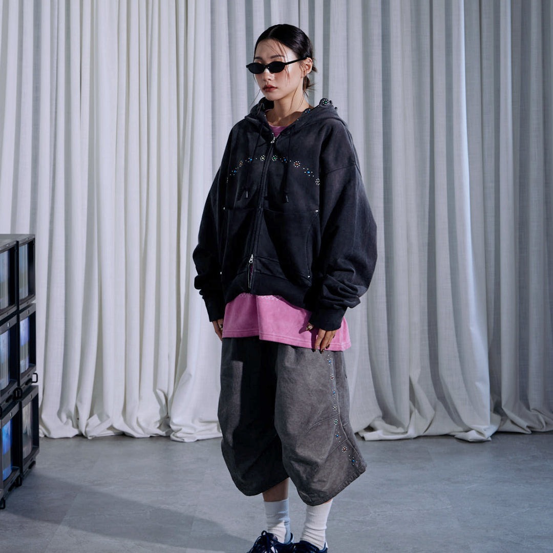 NEISH｜Diamond Curved Short (Dark Grey)