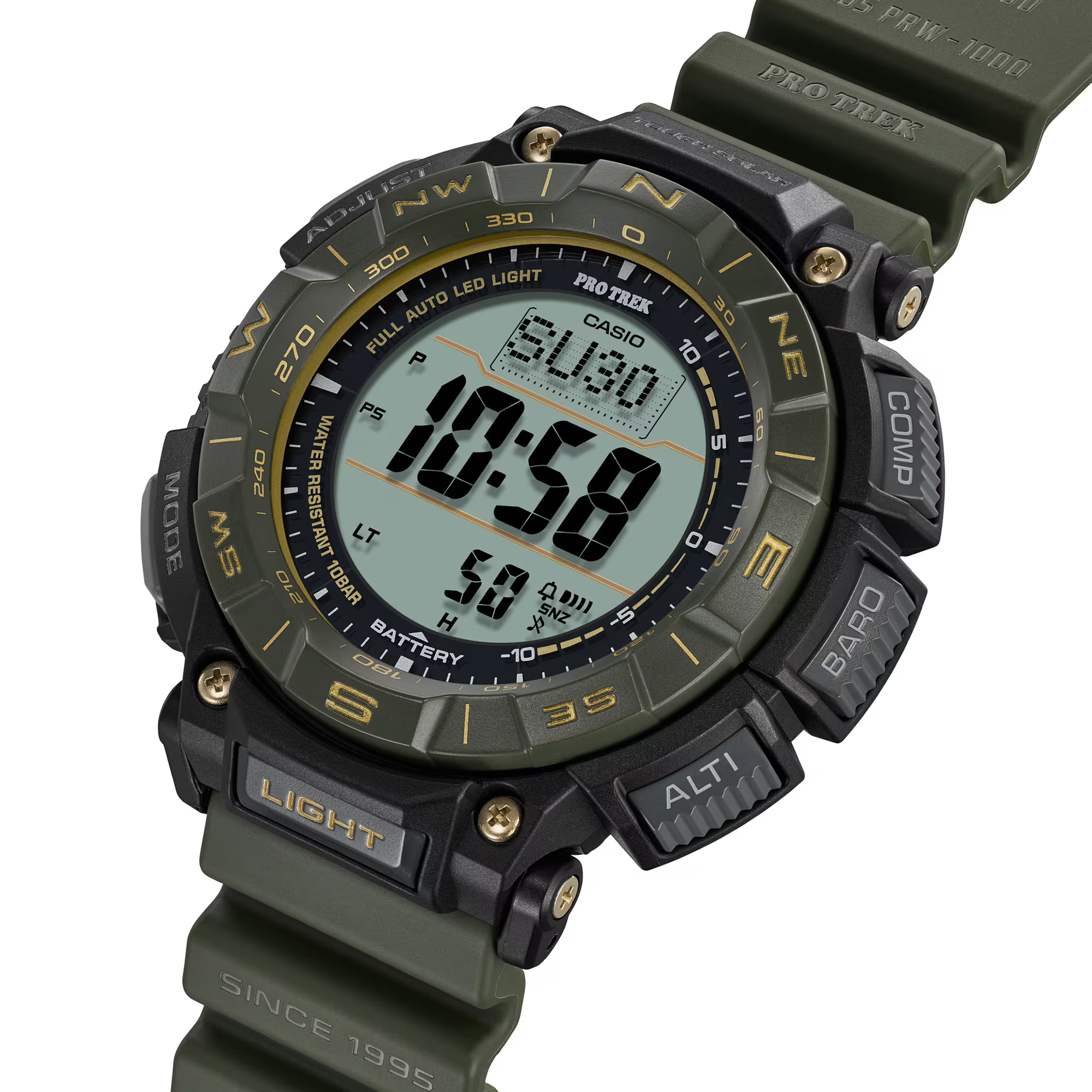 萬年鐘錶 - CASIO 卡西歐 PRO TREK  30 週年紀念款太陽能戶外運動多功能登山錶  PRG-340ANS-3 錶徑 : 51.7mm