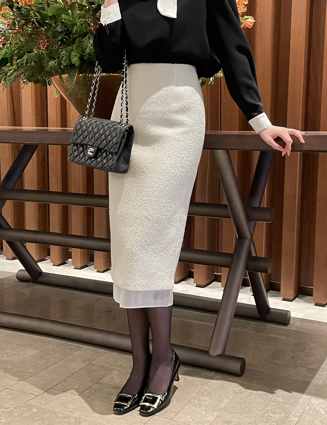 Ruth 粗花呢疊紗羊毛長裙 [ 2色 / S,M ]