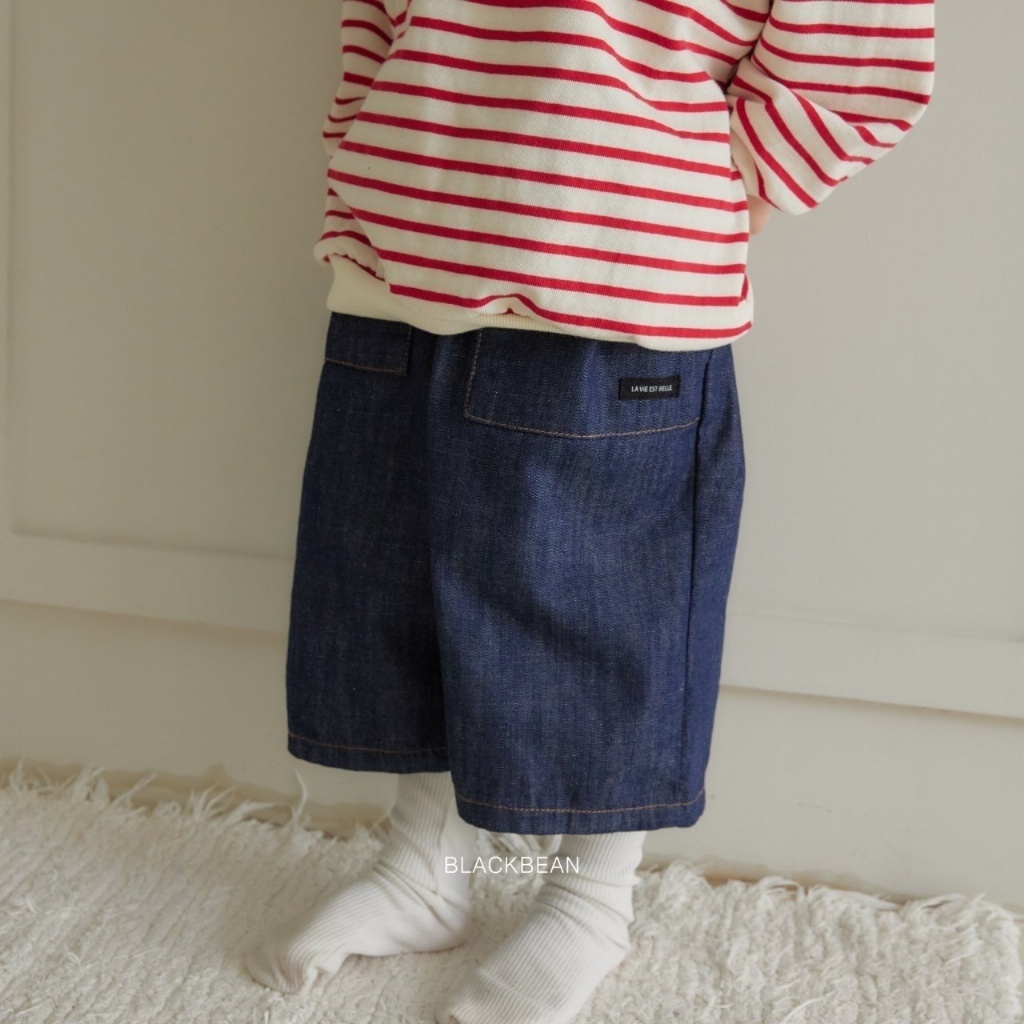 韓國🇰🇷BLACKBEAN 原色口袋七分牛仔褲(BEBES-M/S-XL)