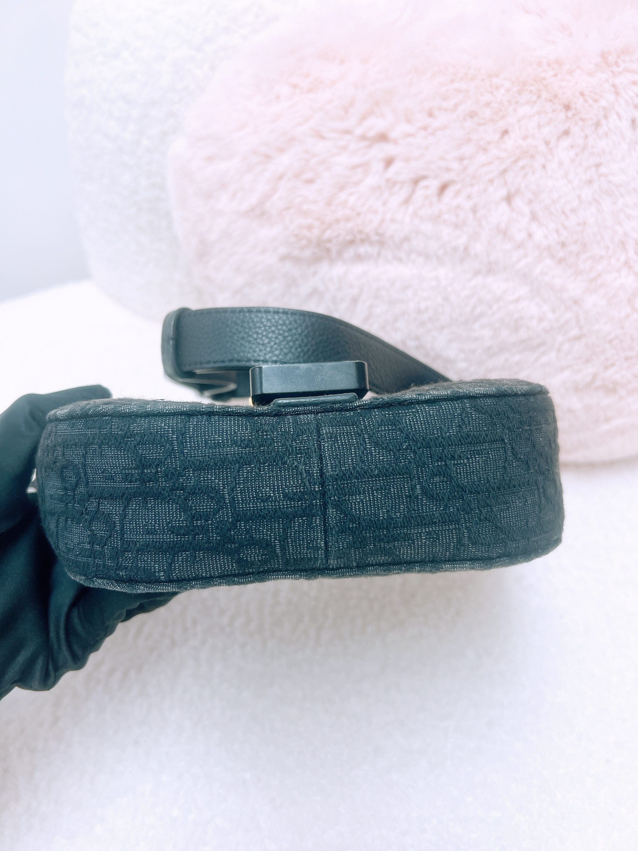 Dior saddle messenger mini (black oblique)