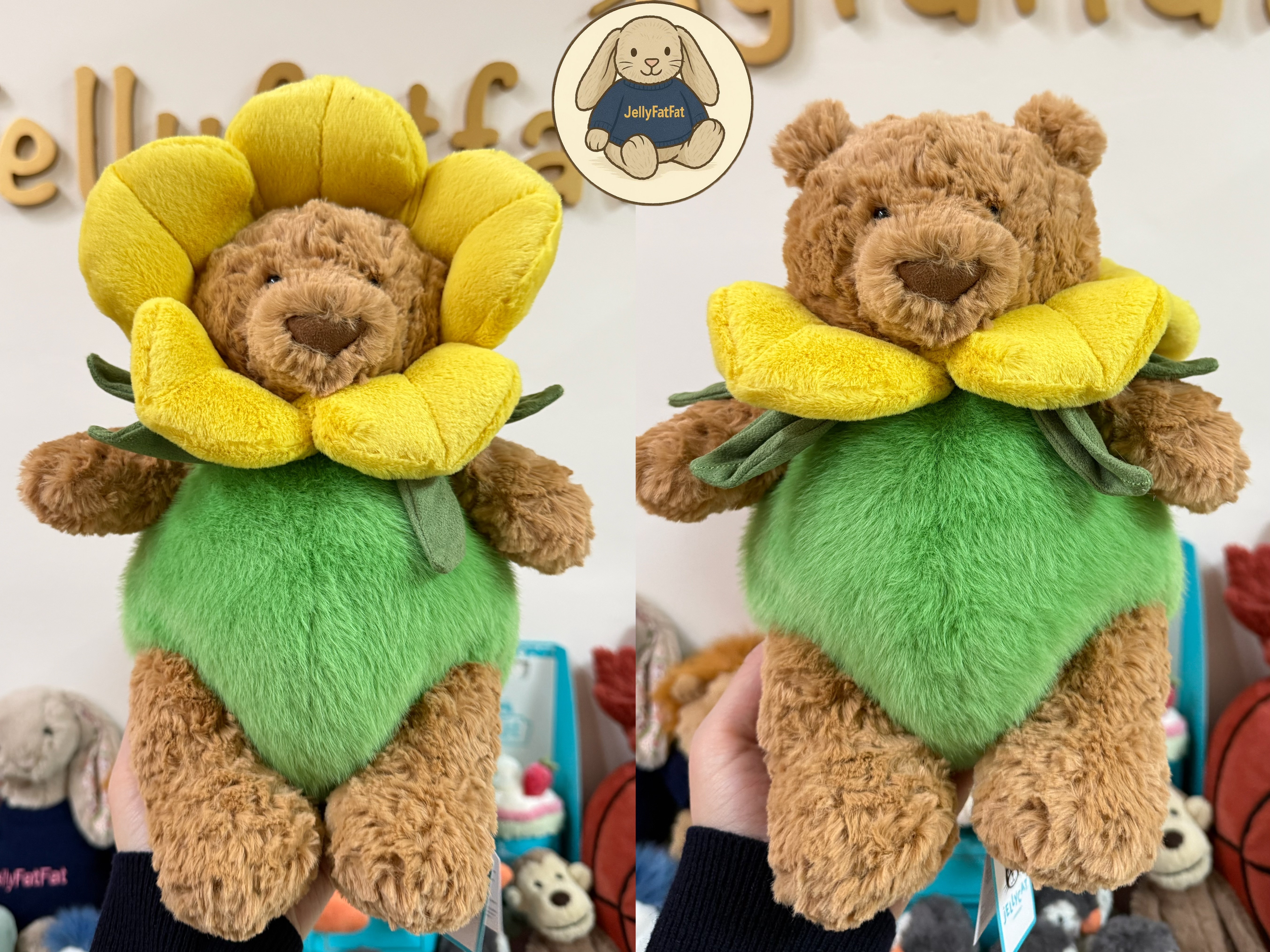 Jellycat Bartholomew Bear Daffodil Outfit