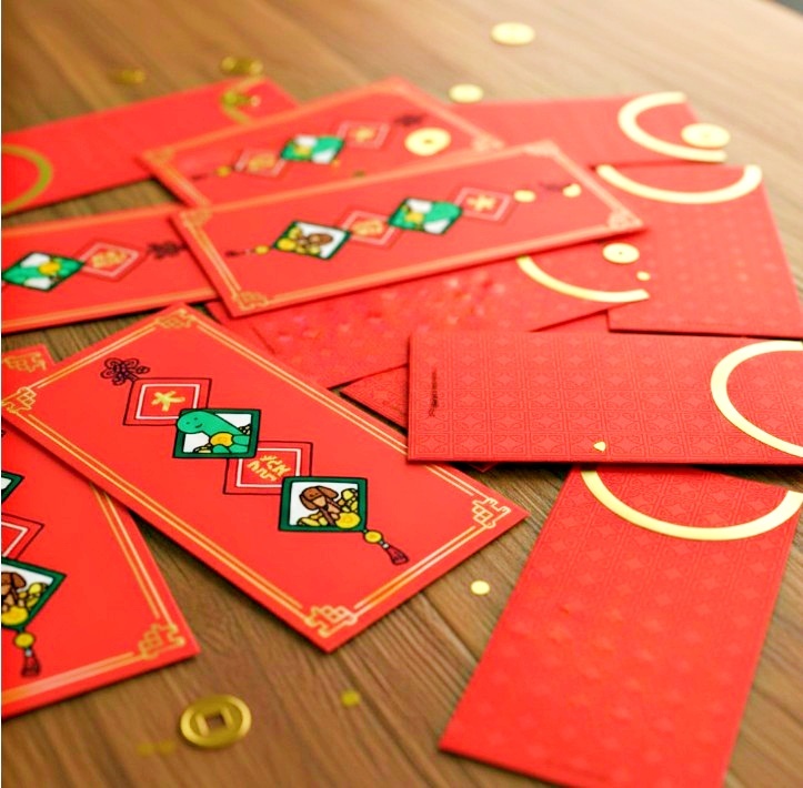 療癒系恐龍 | 燙金利是封套裝 6P(長方版)